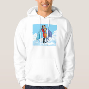 Veste À Capuche Les personnages de Slipperyjoe embrassant deux sup
