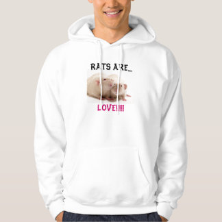 VESTE À CAPUCHE LES RATS SONT…, AMOUR ! ! ! ! !