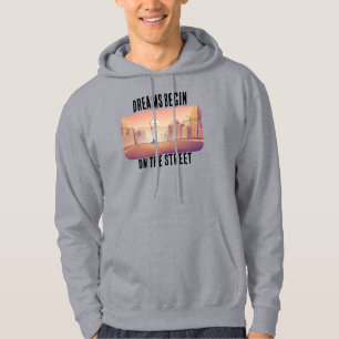 Veste À Capuche "Les rêves commencent dans la rue" Basketball