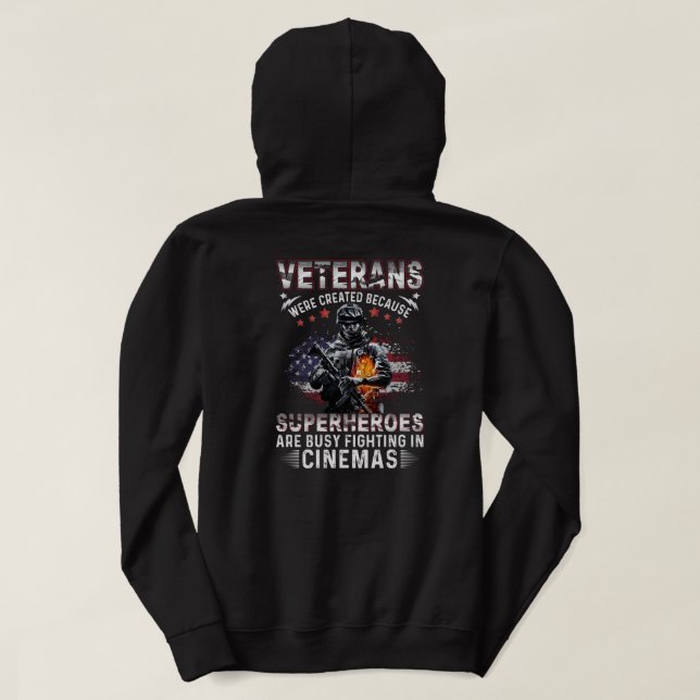Veste À Capuche Les vétérans parce que les super-héros sont occupé (Design dos)