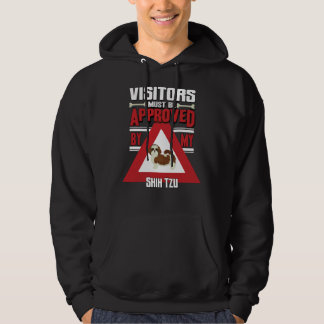 Veste À Capuche Les Visiteurs Propriétaires Shih Tzu Doivent Être 
