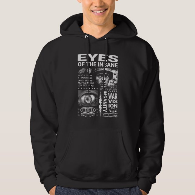 Veste À Capuche Les yeux des fous - Vision de guerre Métal lourd (Devant)