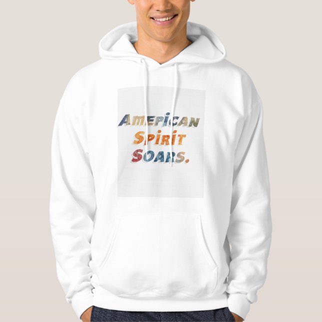 Veste À Capuche L'esprit américain sonne T-Shirt (Devant)