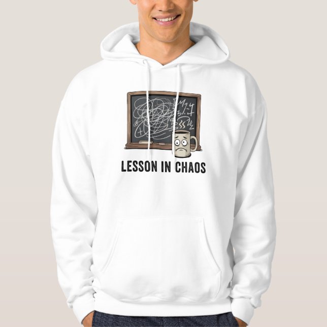 Veste À Capuche Lesson in Chaos | Academic Burnout Vibes (Devant)