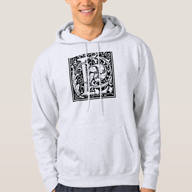 Veste À Capuche Lettre L Monogramme médiéval Art Nouveau (Devant)