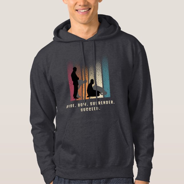 Veste À Capuche Lever. S'incliner. Se rendre. Réussir. – Prière is (Devant)