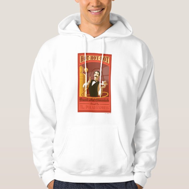 Veste À Capuche L'Express polaire | Chocolat chaud Vintage Art (Devant)