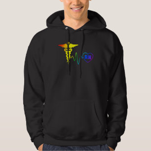 Veste À Capuche Lgbt Pride Infirmière Rn Heartbeat Gay Lesbian Lov