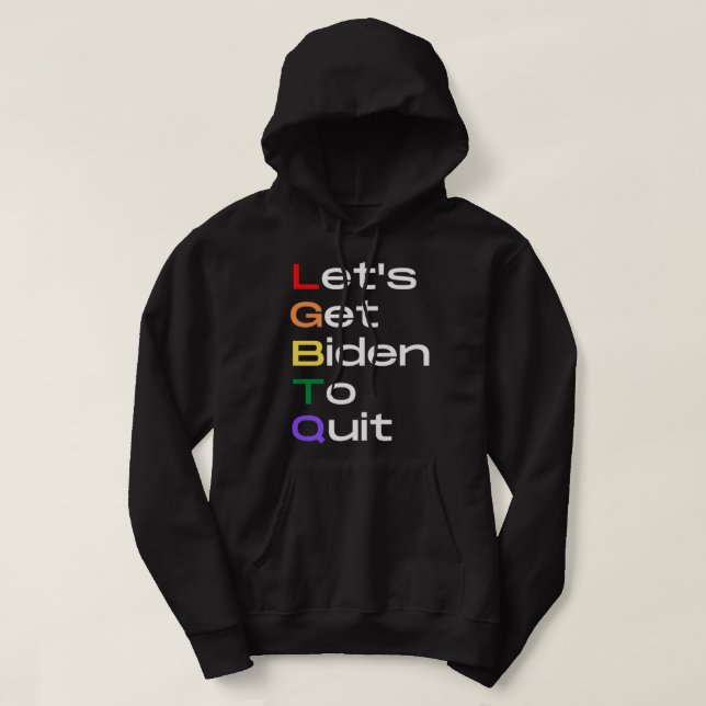 Veste À Capuche Lgbtq Anti Biden Gay pride Sarcastique Rainbow.png (Design devant)