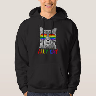 Veste À Capuche Lgbtq Fier Ally Chat Purride Paw Gay pride Arc-en-
