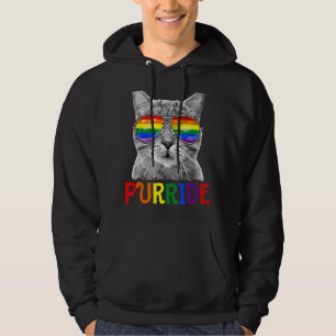 Veste À Capuche Lgbtq Purride Ally Gay pride Rainbow Drapeau Chat