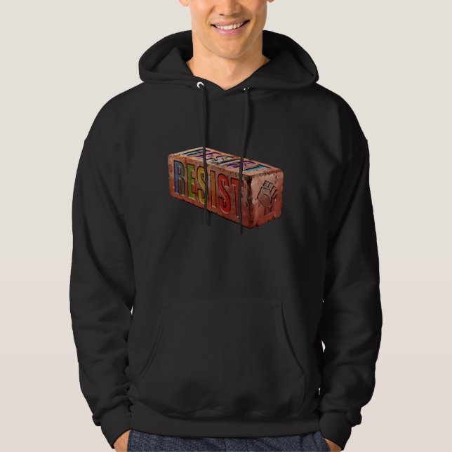 Veste À Capuche LGBTQ+ "RESISTER" Brick (Devant)