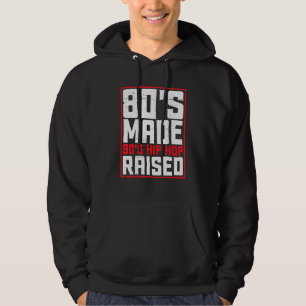 Veste À Capuche L'Hip hop des années 80 Made 90 a élevé Cool Retro
