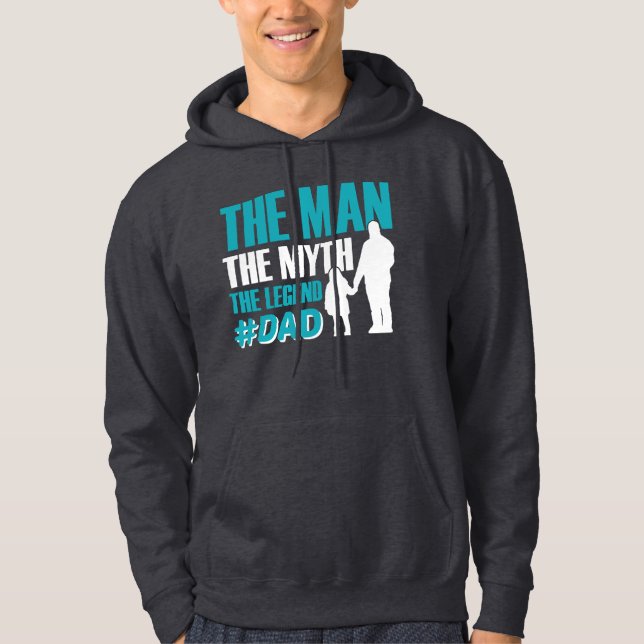 Veste À Capuche L'Homme Le Mythe La Légende #Papa (Devant)
