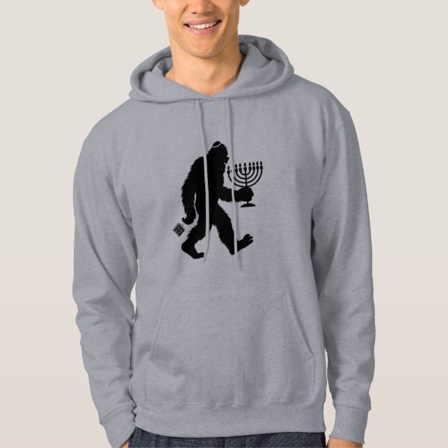 Veste À Capuche L'Humour juif Bigfoot Hanoukka Chanukah Hilarié (Devant)