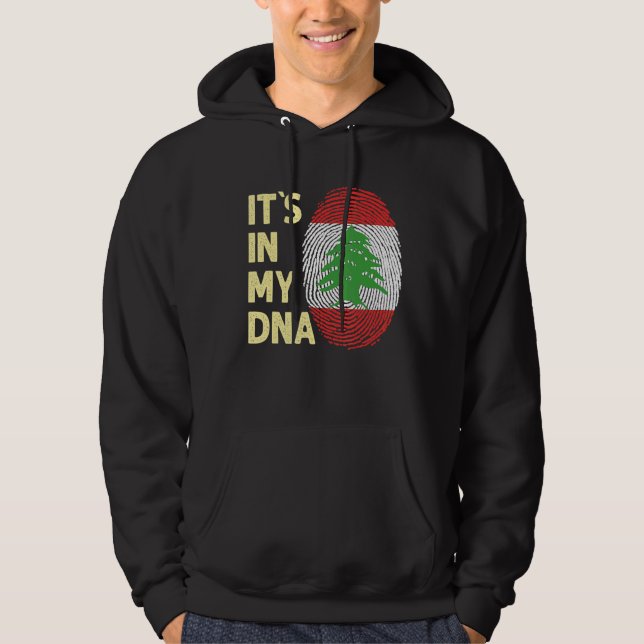 Veste À Capuche Liban Dans Mon Adn Équipe Libanaise Drapeau Liban (Devant)