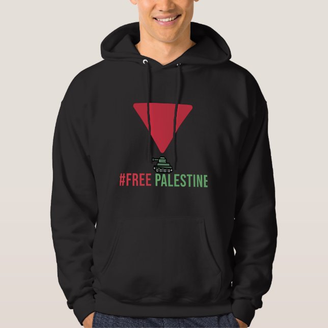 Veste À Capuche Libérer la Palestine | Triangle rouge (Devant)