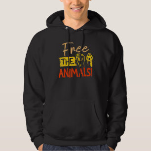 Veste À Capuche Libérez Les Animaux Bien-Être Vegan Protest Veggie