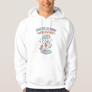 Veste À Capuche Licorne en partie nuageux avec un T-shirt tendance