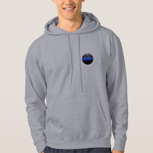 Veste À Capuche Ligne bleue mince (Devant)