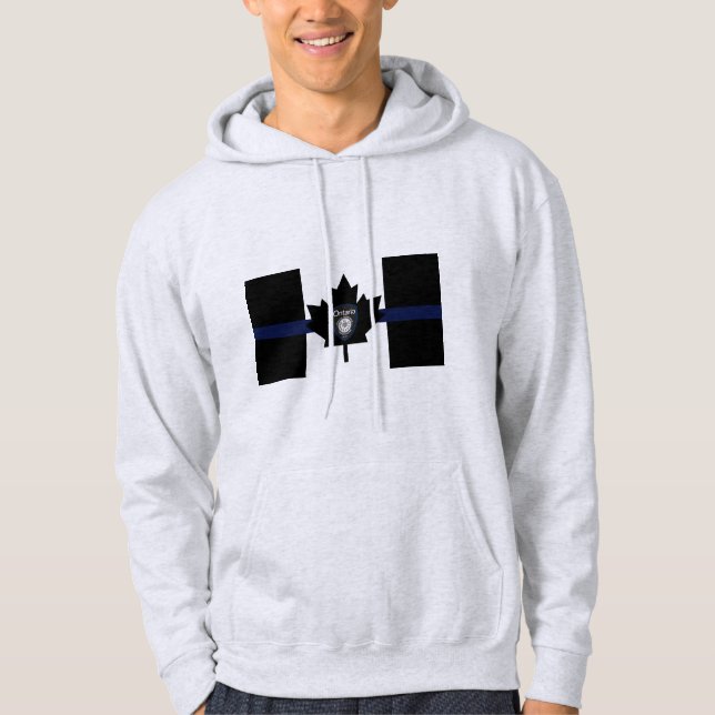 Veste À Capuche Ligne bleue mince (Devant)