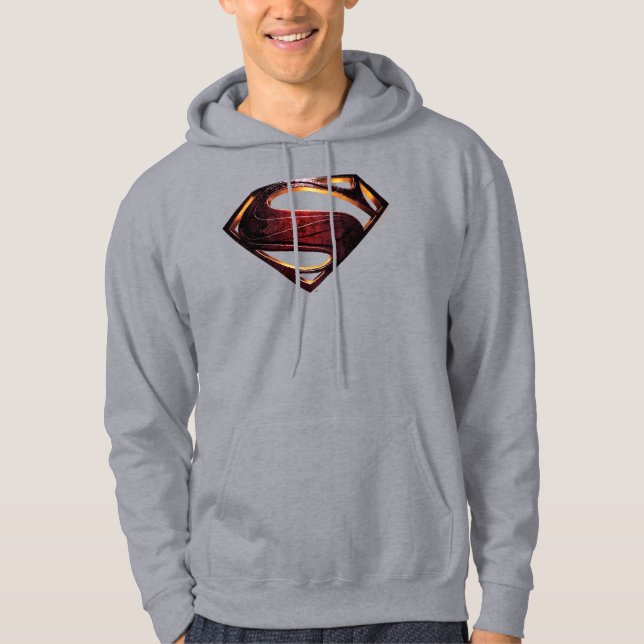 Veste À Capuche Ligue de Justice | Symbole de superman métallique (Devant)