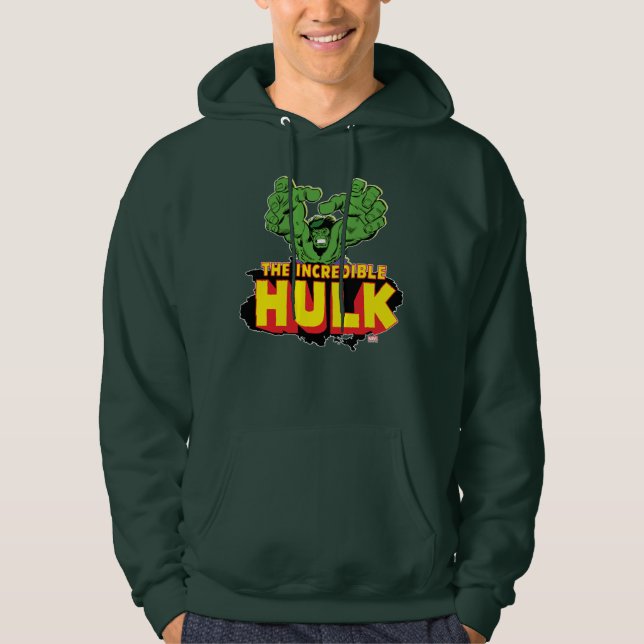 Veste À Capuche L'incroyable logo Hulk (Devant)
