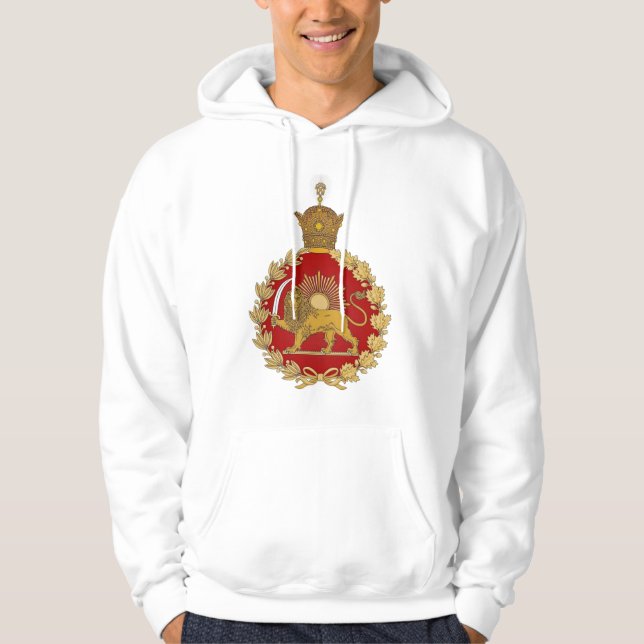 Veste À Capuche Lion and Sun Emblem – A Royal Persian Legacy (Devant)