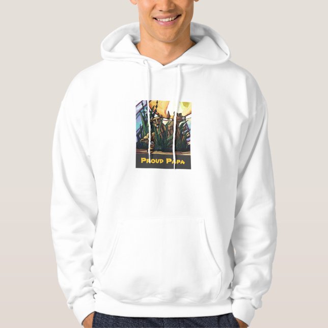 Veste À Capuche Lion Cubs, Proud Papa Sweatshirt de Hood (Devant)