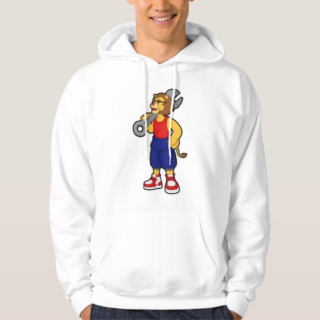 Veste À Capuche Lion en mécanique avec clé (Devant)