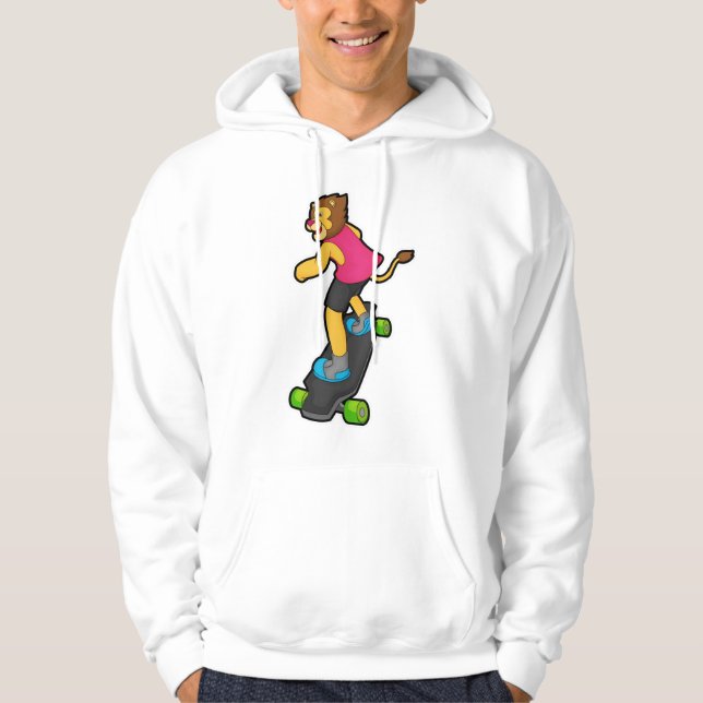 Veste À Capuche Lion en Skateboard avec Skateboard (Devant)