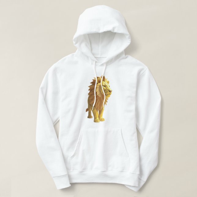 Veste À Capuche Lion géométrique (Design devant)