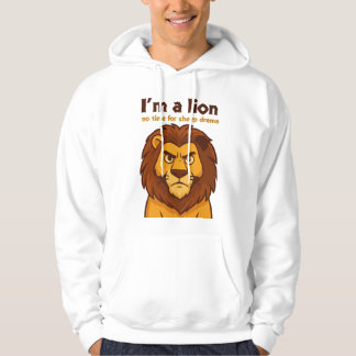 Veste À Capuche lion pas de temps pour le drame de mouton Blanc Mo