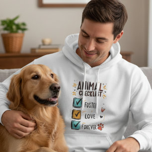Veste À Capuche Liste des animaux Refuge Foster Love Forever Cadea
