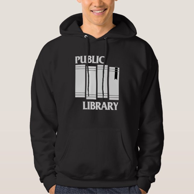 Veste À Capuche Livre de bibliothèque publique (Devant)
