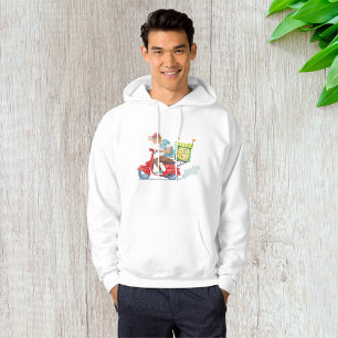 Veste À Capuche Livreur de pizza sur scooter rouge