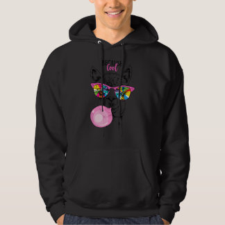 Veste À Capuche Llama drôle avec des lunettes arc-en-ciel, bubble 