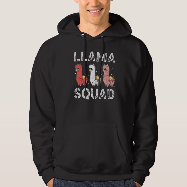 Veste À Capuche Llama Squad Animal Fur Alpaca Wool (Devant)