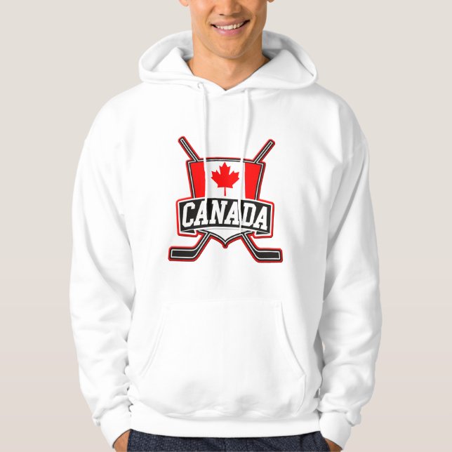 Veste À Capuche Logo canadien de hockey (Devant)