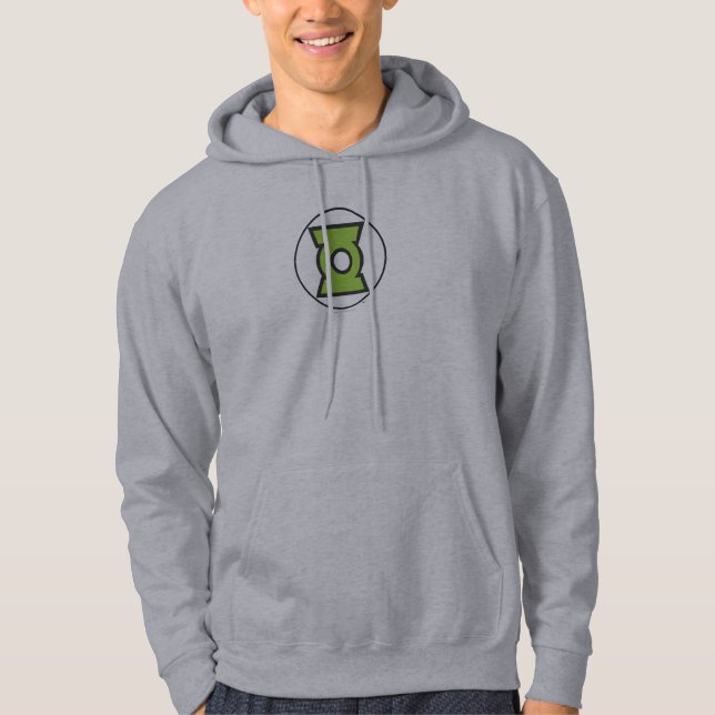 Veste À Capuche Logo de lanterne verte 11 (Devant)
