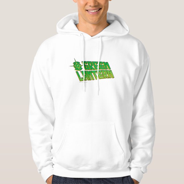 Veste À Capuche Logo de lanterne verte - incliné (Devant)