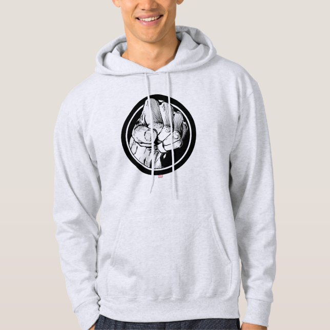 Veste À Capuche Logo de poing Avengers Hulk (Devant)