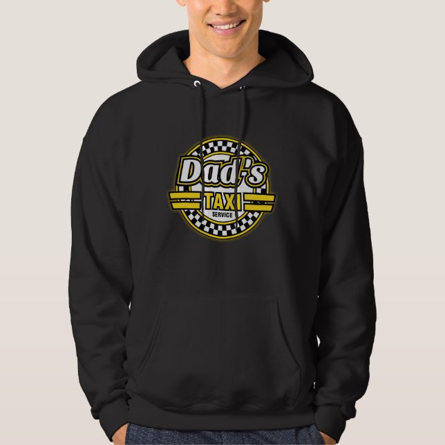 Veste À Capuche Logo de service de taxi de papa (Devant)
