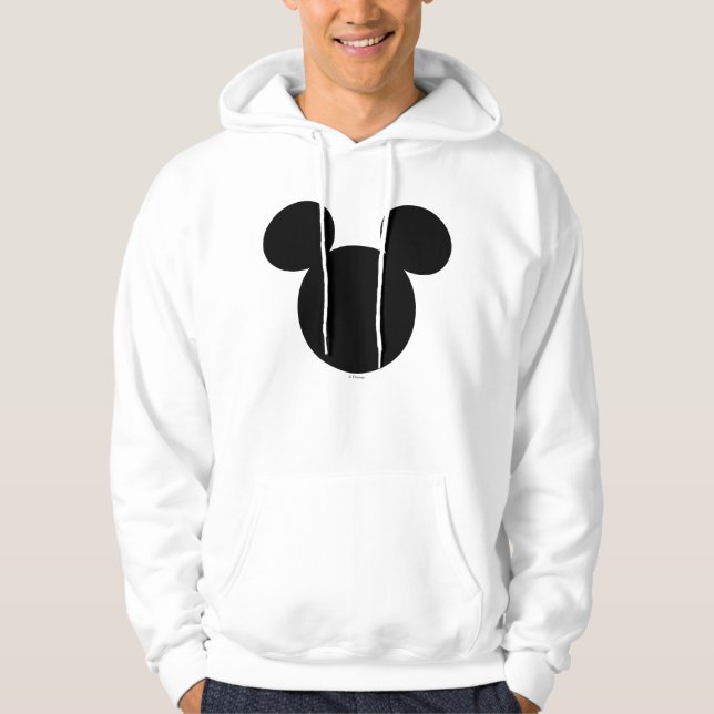 Veste À Capuche Logo Disney | Icône Mickey noir (Devant)