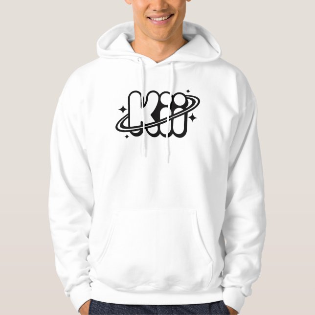 Veste À Capuche Logo Kiii esthétique | Rave d'espace Y2K minimale (Devant)