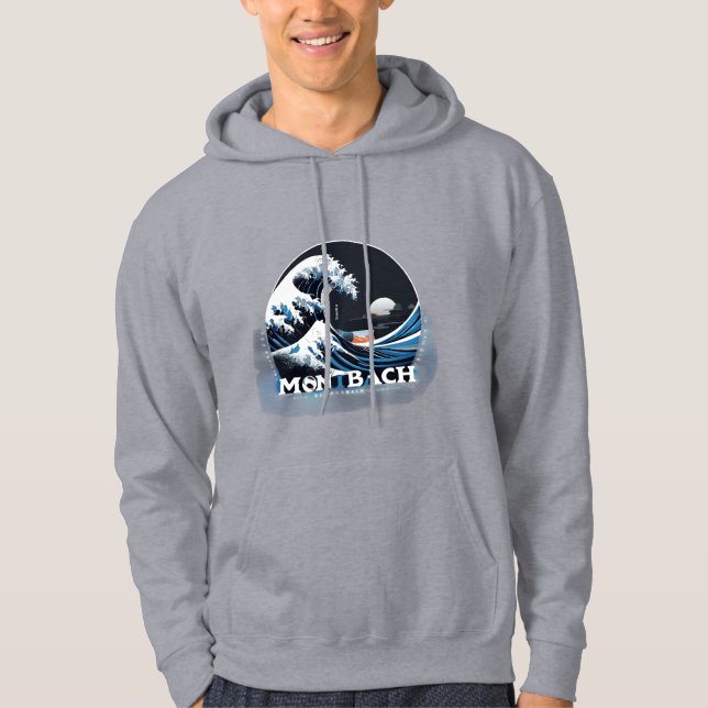 Veste À Capuche Logo Montabeach Bold Machine Wave - Vecteur plat (Devant)