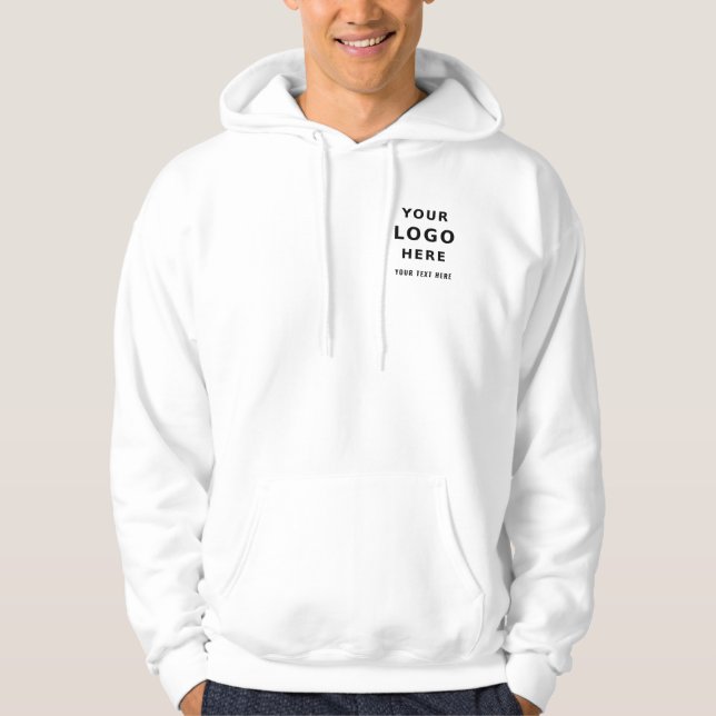 Veste À Capuche Logo simple et commerce de texte (Devant)
