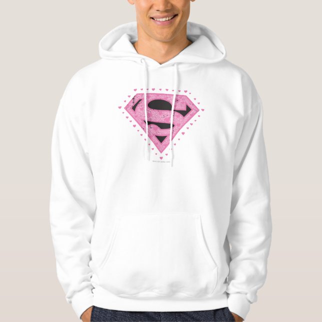 Veste À Capuche Logo super-fille en uniforme noir et rose (Devant)