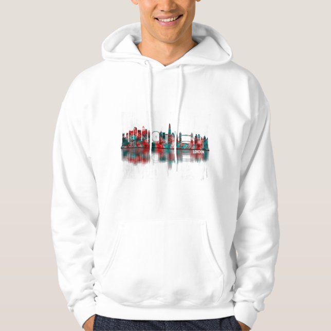 Veste À Capuche London England Skyline (Devant)