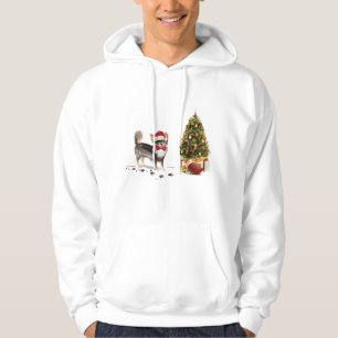 Veste À Capuche Long Haired Chihuahua Funny Christmas Dog Tree
